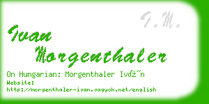 ivan morgenthaler business card